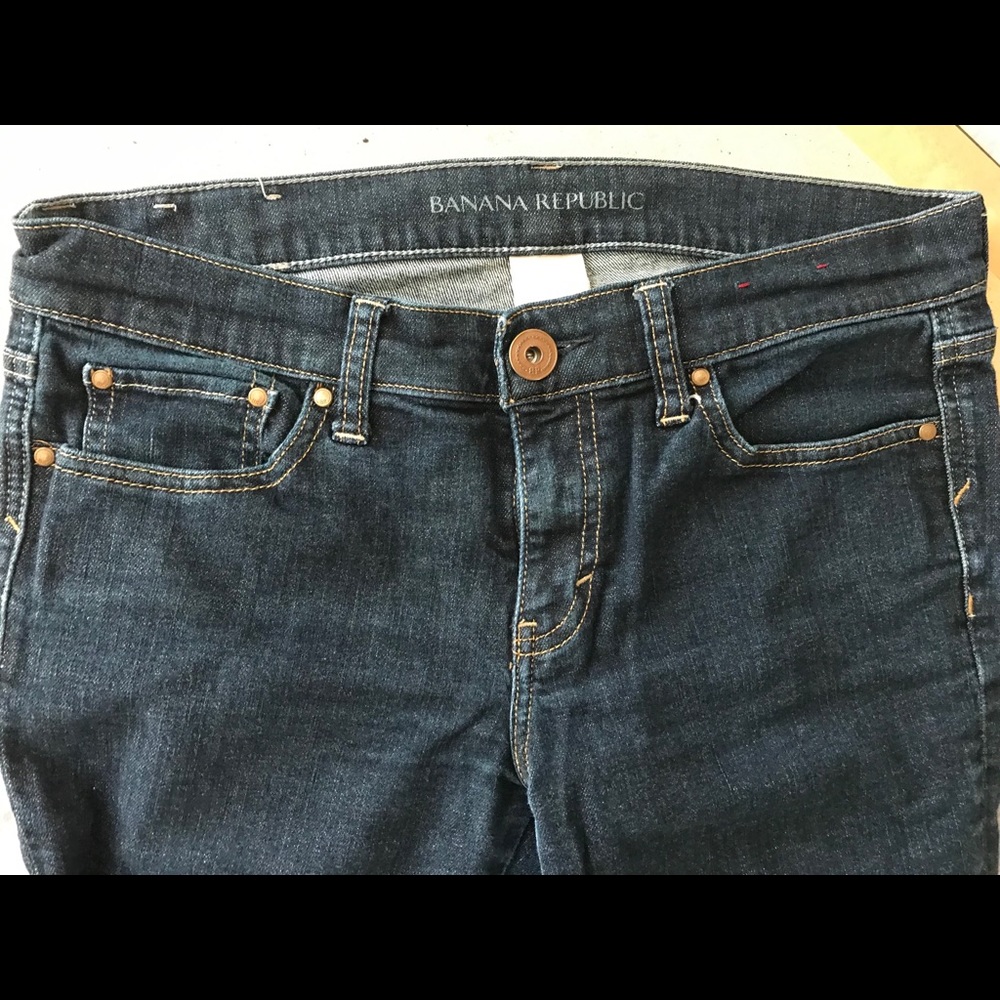 Banana republic dark denim jeans size 28 boot cut